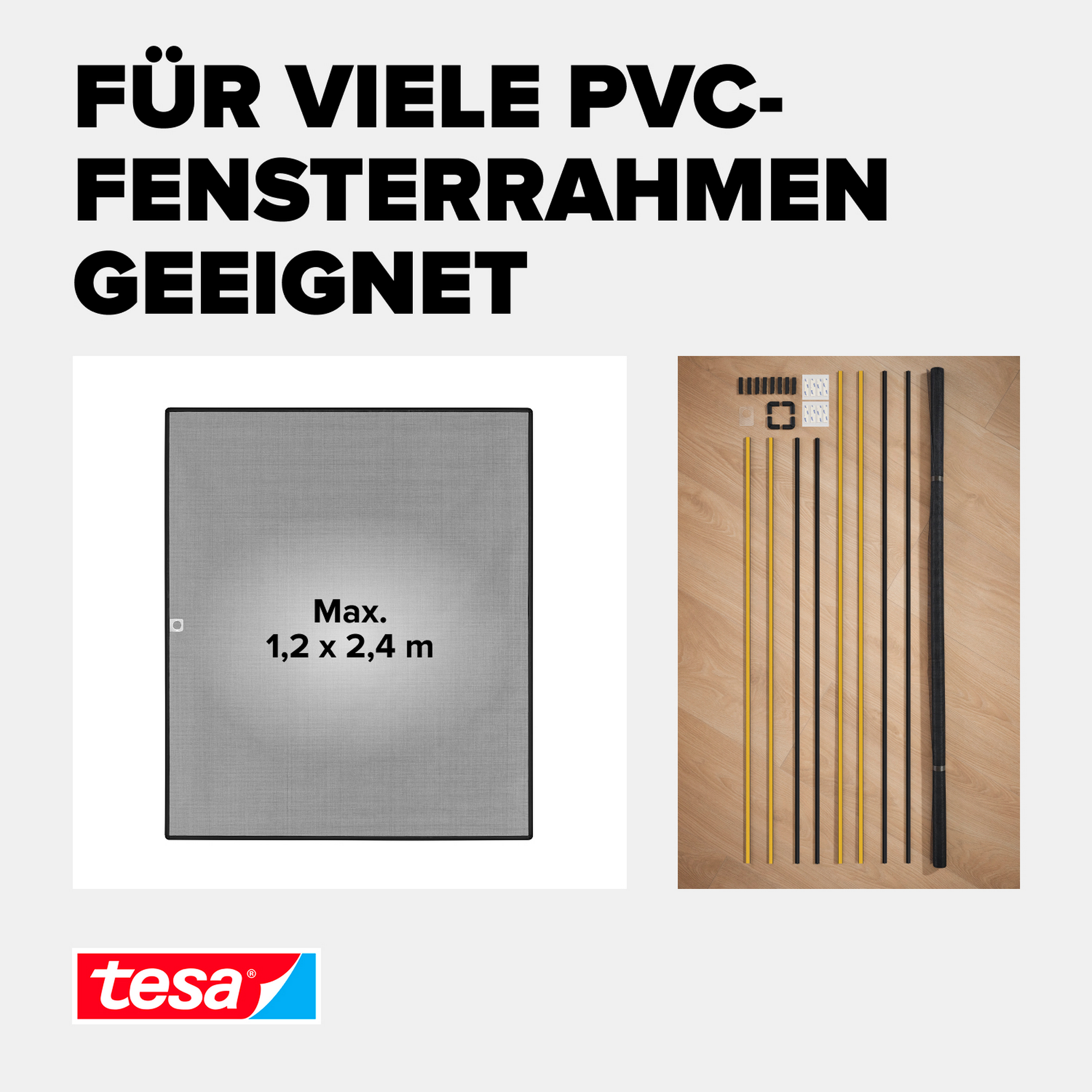 Insect Stop mit Anklipsrahmen schwarz 120 x 240 cm