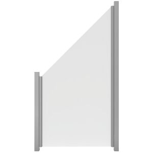 Fertigzaun 'Ambiente' schräg links satiniert 90 x 180/90 cm