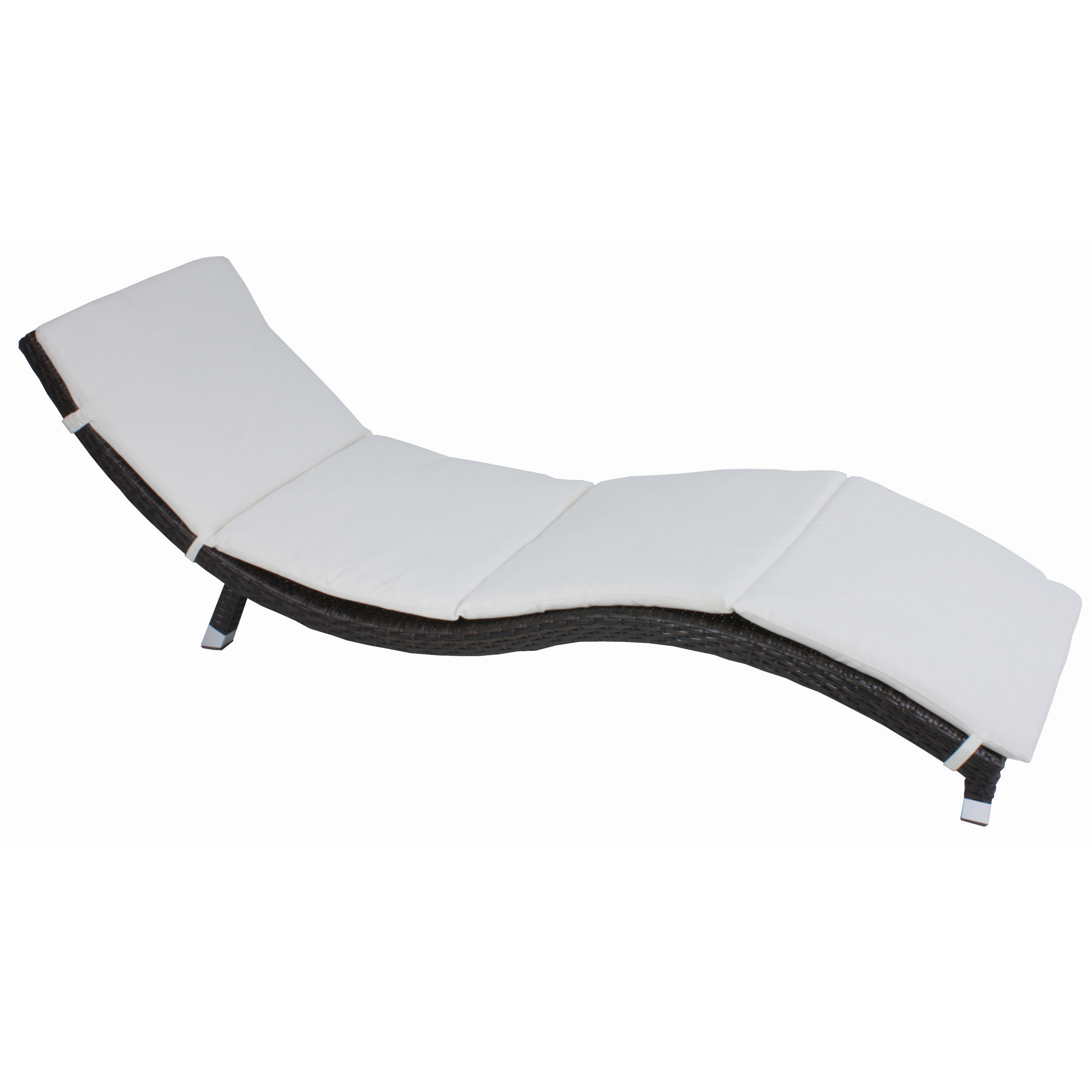 Sonnenliege 'Caracas' hellgrau/anthrazit 59 x 62 x 195 cm