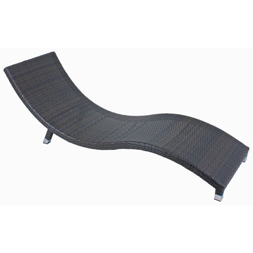 Sonnenliege 'Caracas' hellgrau/anthrazit 59 x 62 x 195 cm