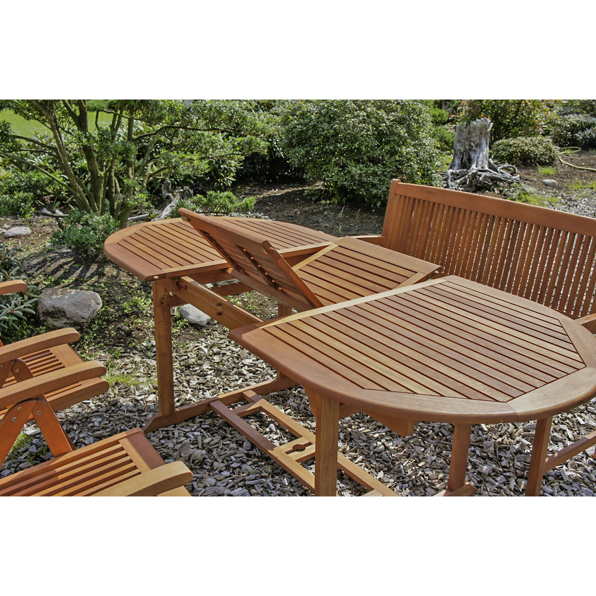 Gartenmöbelset 'Stockholm' für 6 Personen Eukalyptusholz