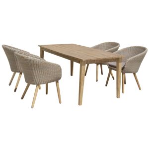 Gartenmöbel-Set 'Visalia' braun 5-teilig