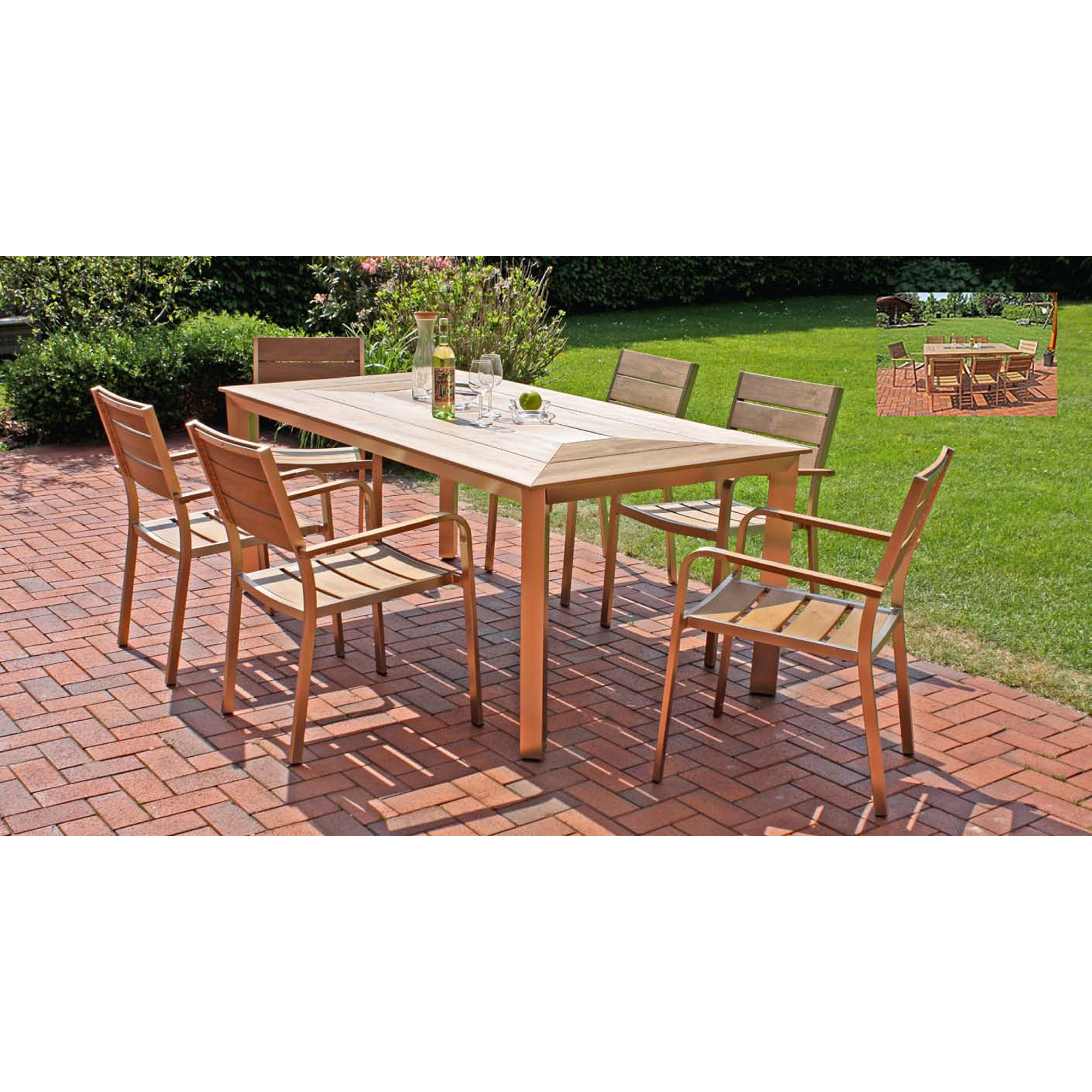 Gartenmöbelset 'Florence' für 8 Personen Aluminium