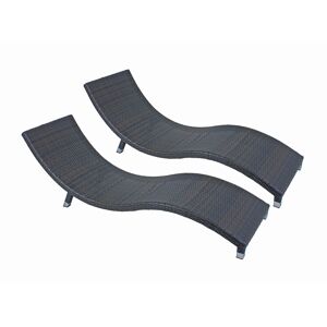 Sonnenliege 'Caracas' anthrazit 59 x 62 x 195 cm