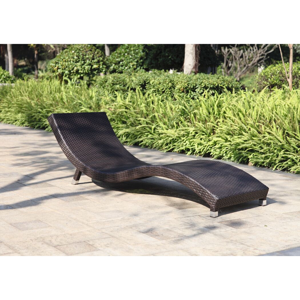 Sonnenliege 'Caracas' anthrazit 59 x 62 x 195 cm