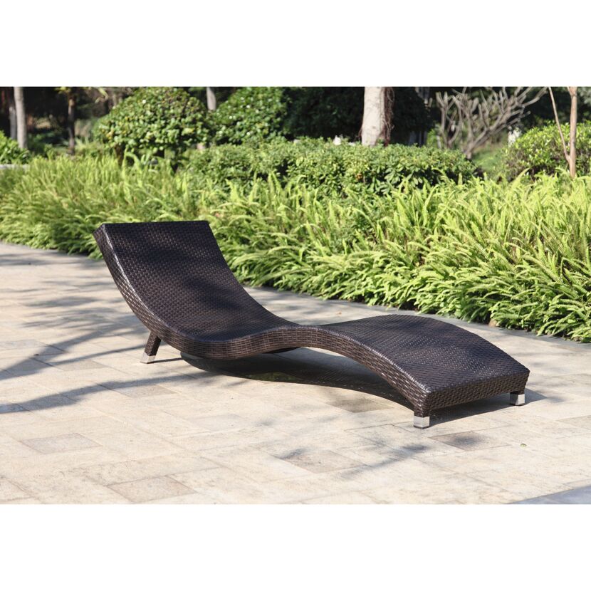 Sonnenliege 'Caracas' anthrazit 59 x 62 x 195 cm