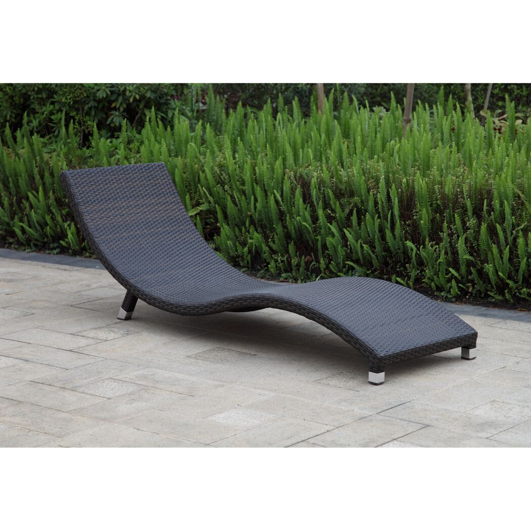 Sonnenliege 'Caracas' anthrazit 59 x 62 x 195 cm