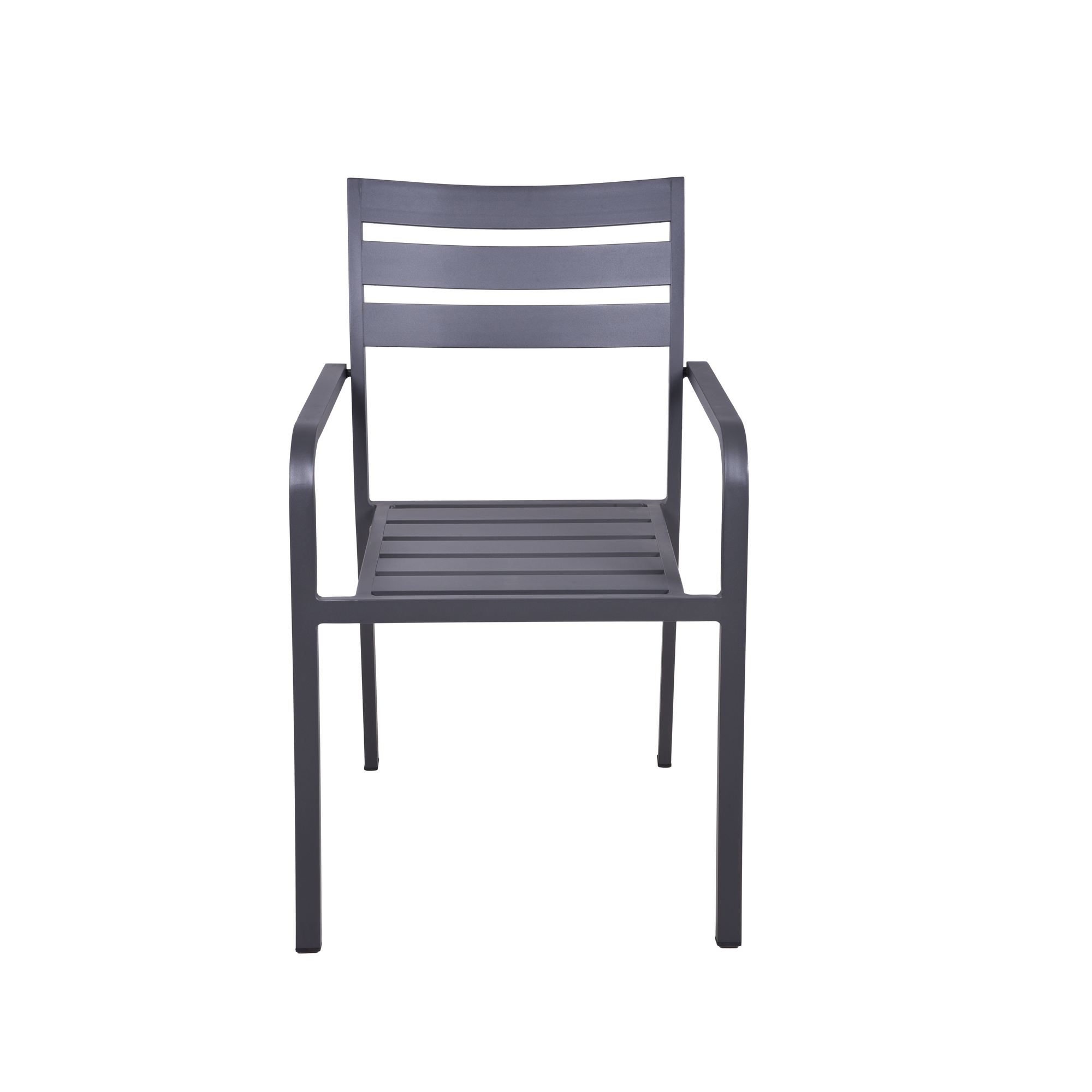 Gartenstuhlset 'Treviso' stapelbar Aluminium anthrazit 2 Stück