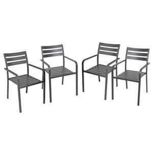 Gartenstuhl-Set 'Treviso' anthrazit 4-teilig
