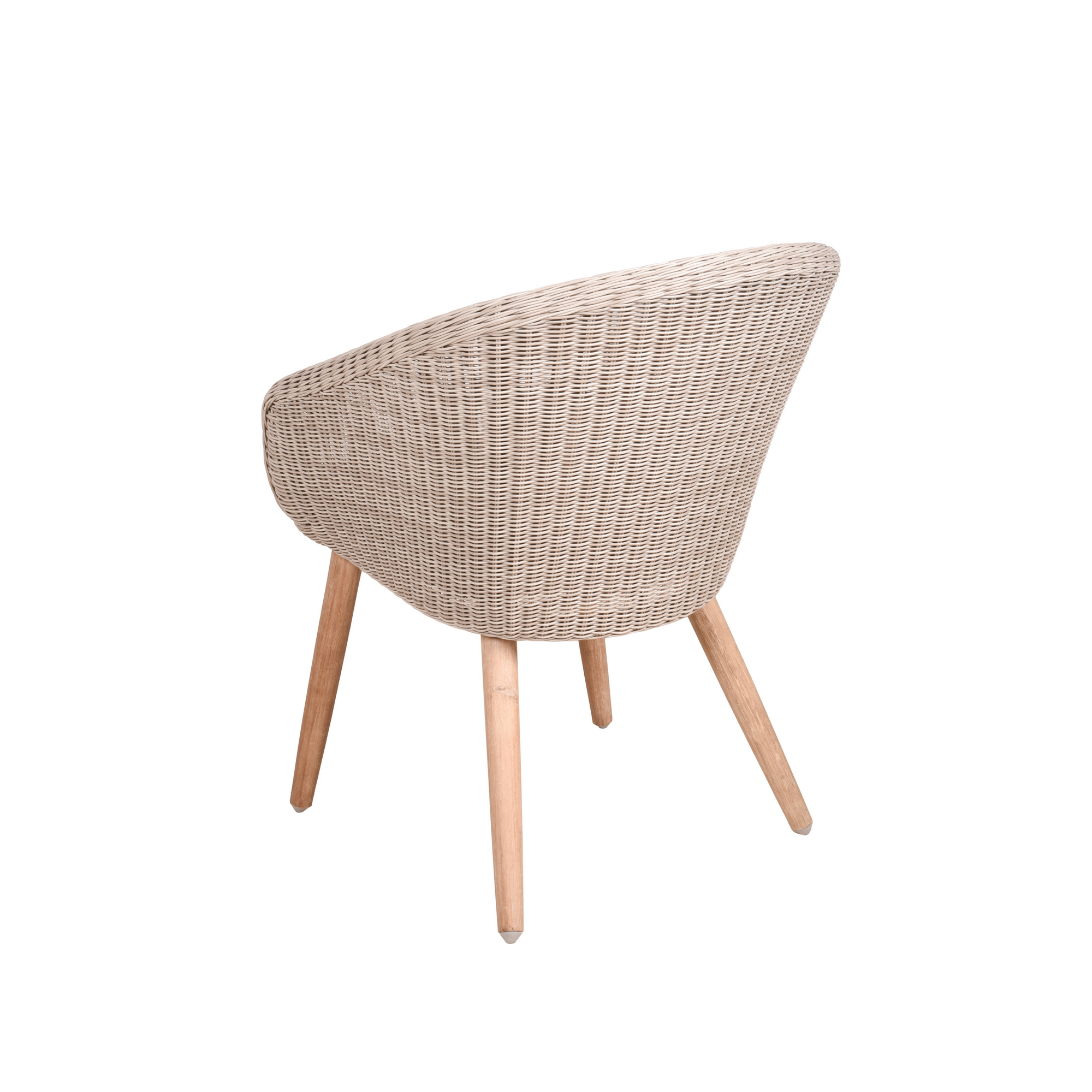 Gartenstuhlset 'Arvada' Aluminium/Akazienholz beige 4 Stück