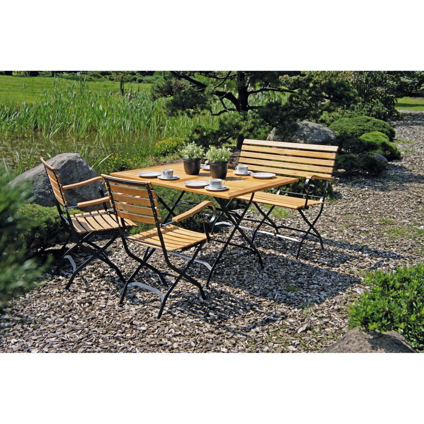 Gartenmöbelset 'Wien' für 4 Personen Stahl
