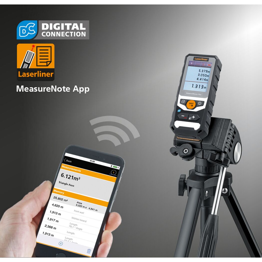 Laser-Entfernungsmesser 'DistanceMaster Plus 80' mit Tasche