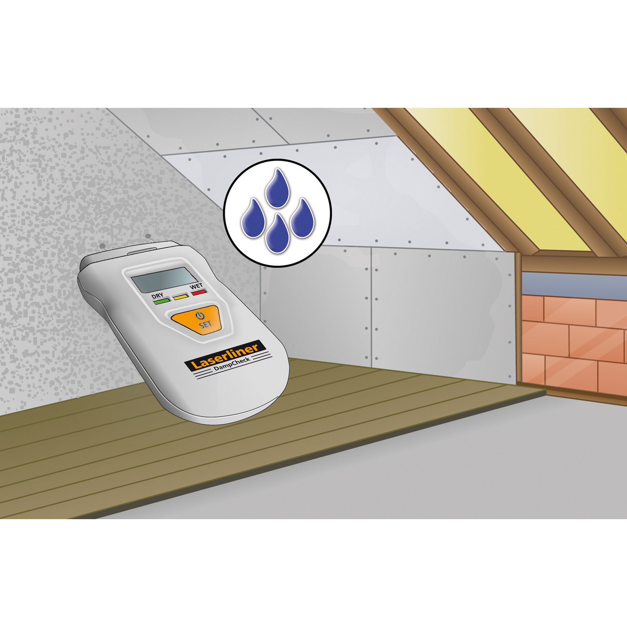 Feuchtigkeitsmesser 'DampCheck' für Holz