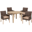 Gartenmöbelset 'Norvell/Avada' für 4 Personen Akazienholz/Aluminium