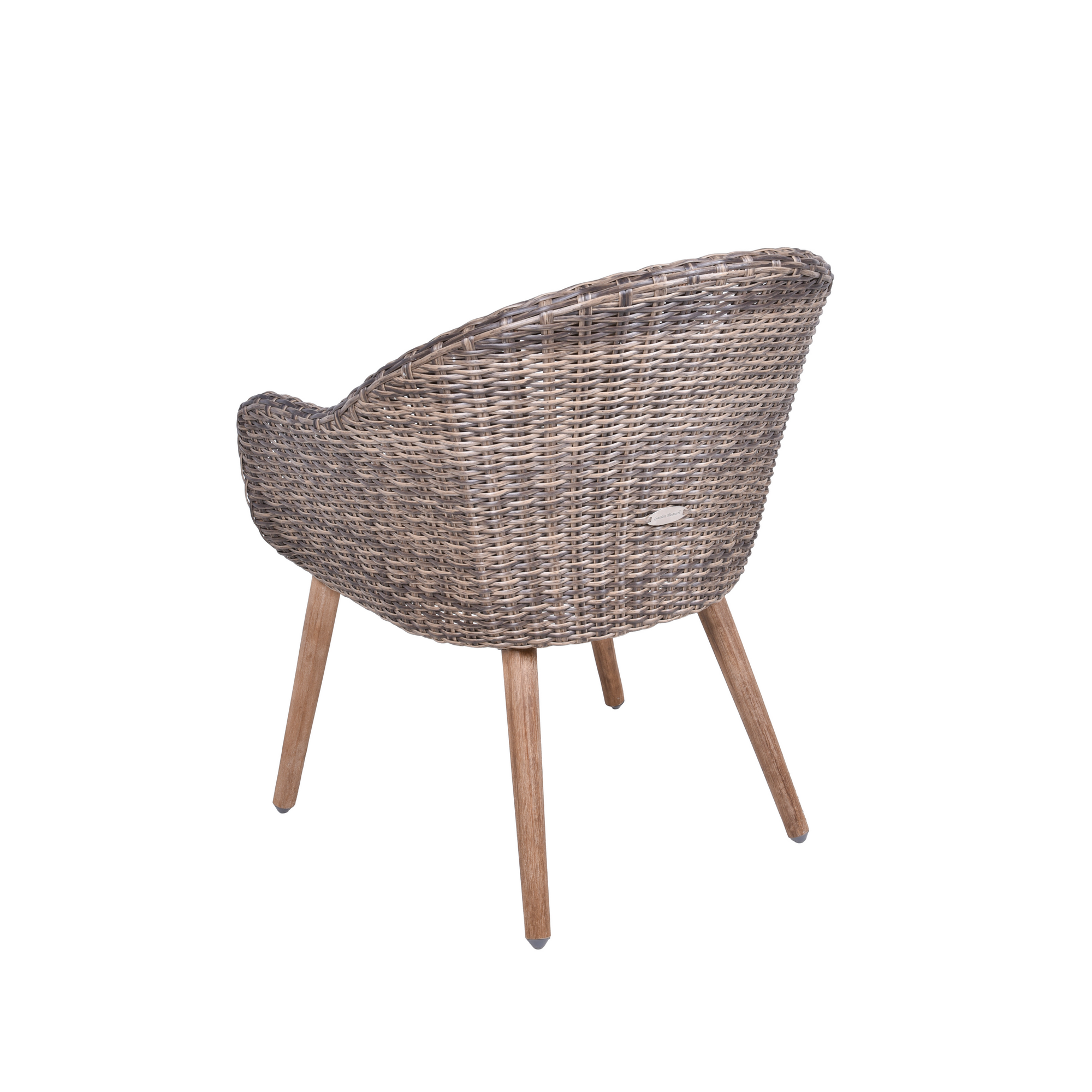 Gartenstuhlset 'Pueblo' Aluminium/Holz schwarz 2 Stück