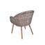 Gartenstuhlset 'Pueblo' Aluminium/Holz schwarz 2 Stück