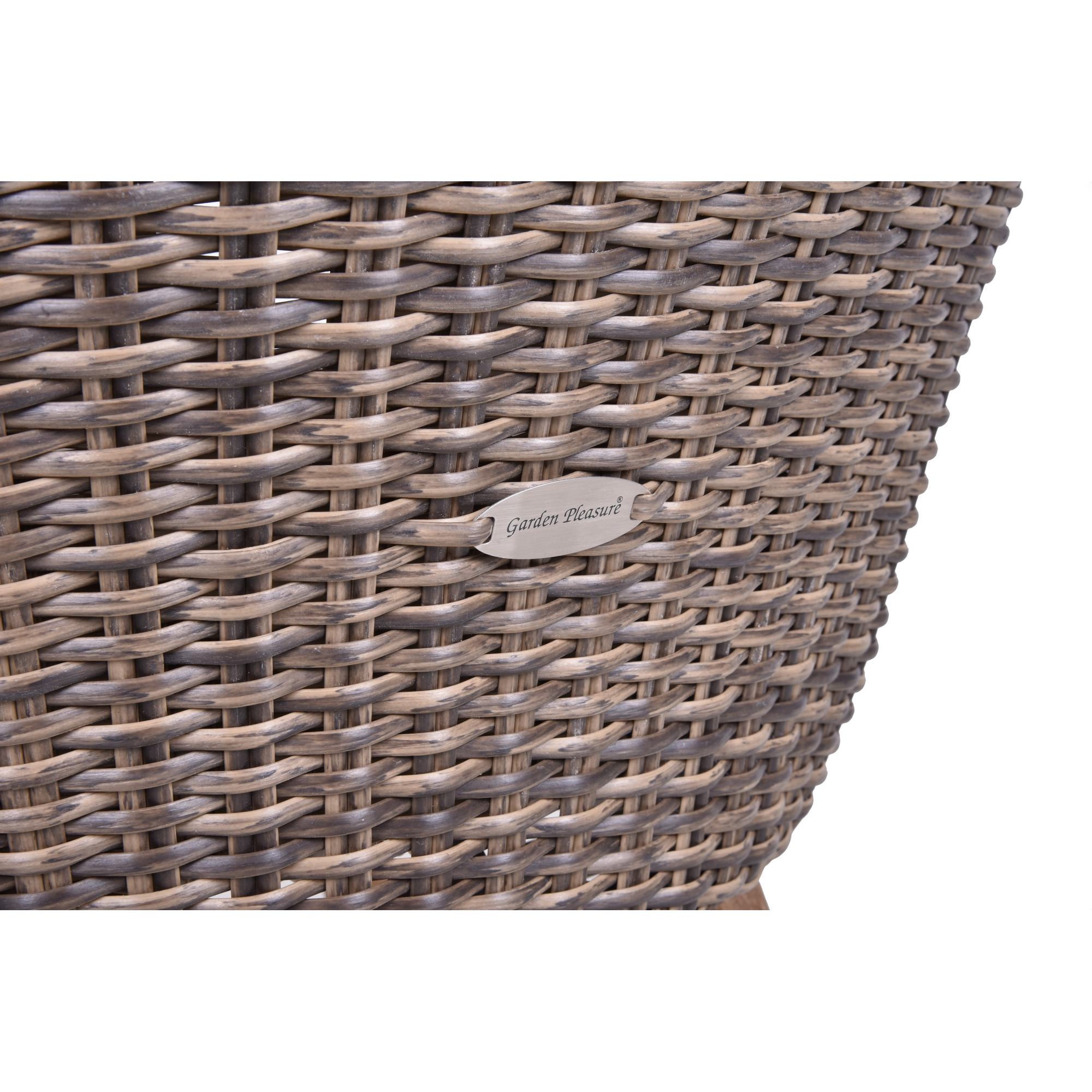 Gartenstuhlset 'Pueblo' Aluminium/Holz schwarz 2 Stück