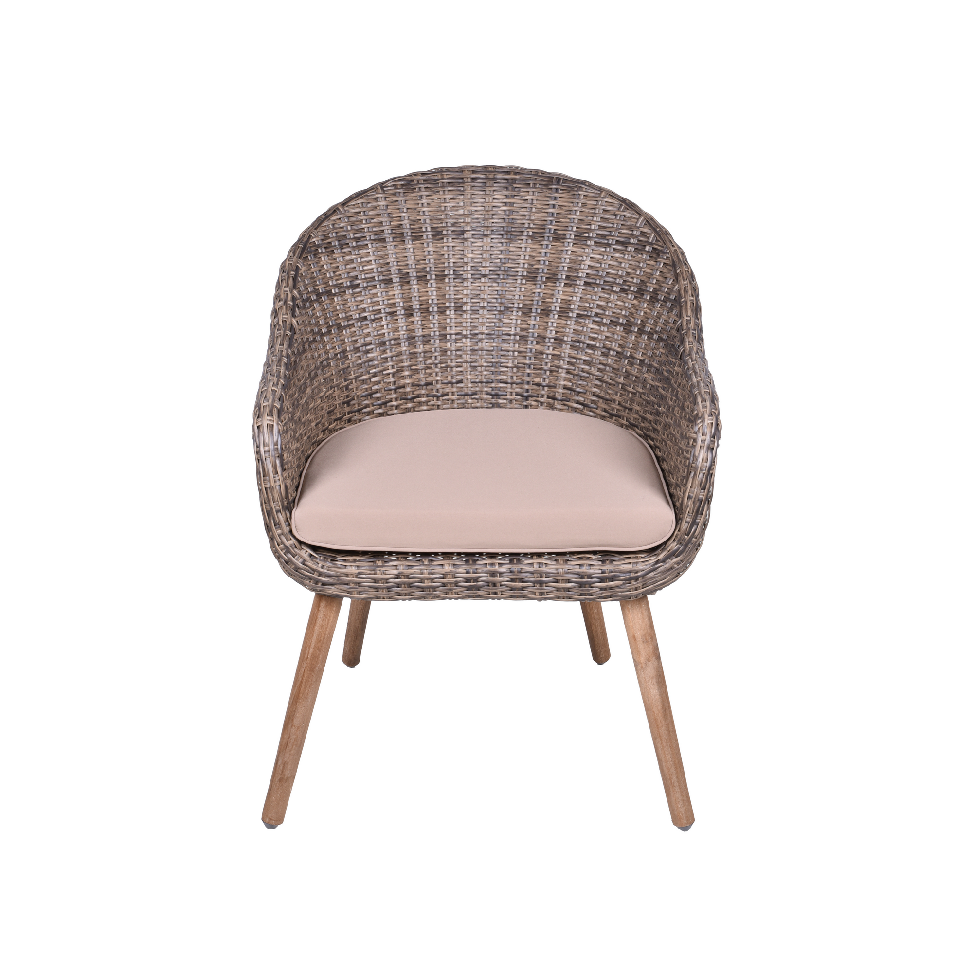 Gartenstuhlset 'Pueblo' Aluminium/Holz schwarz 2 Stück