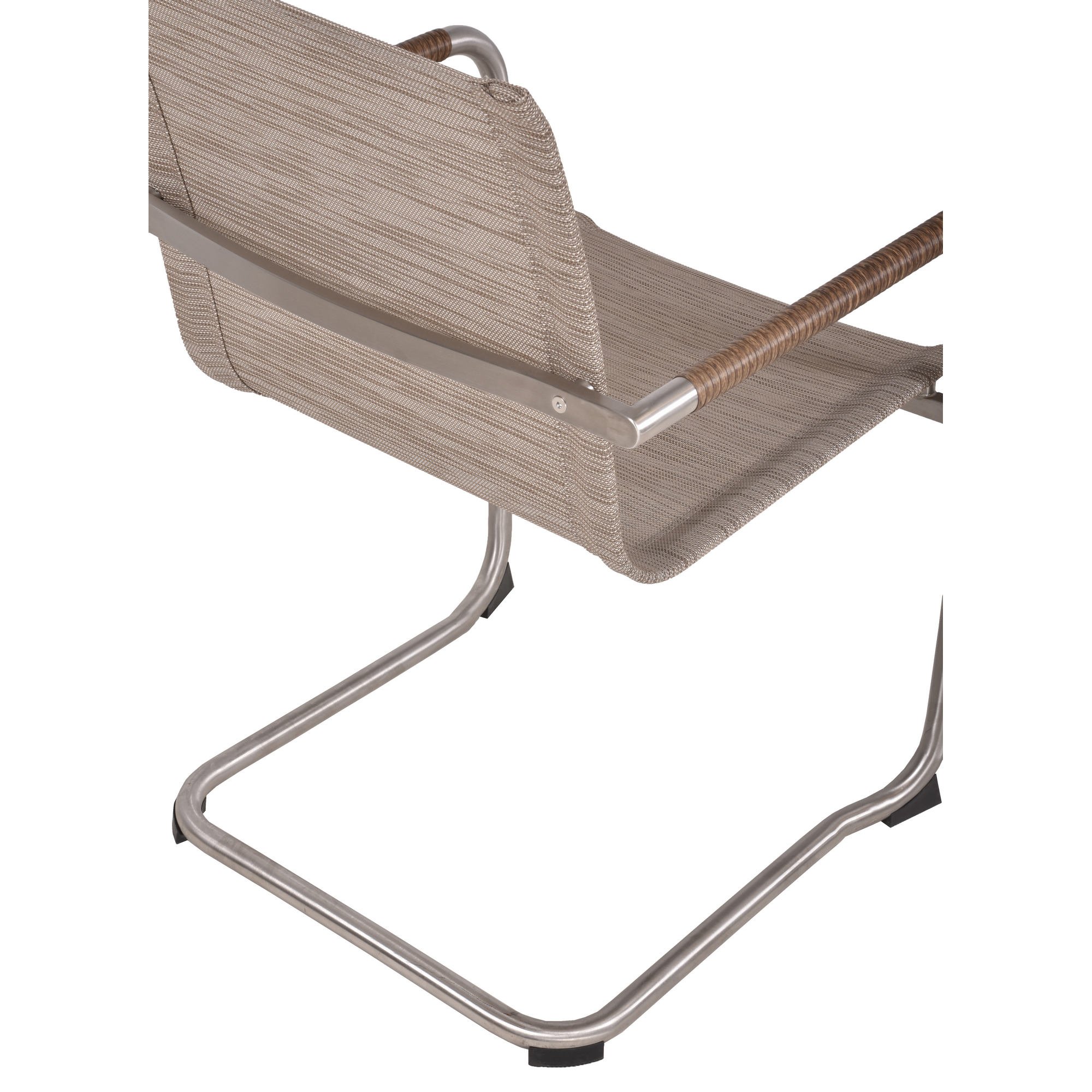 Gartenstuhlset 'Nova' stapelbar Edelstahl hellbraun/silbern 4 Stück