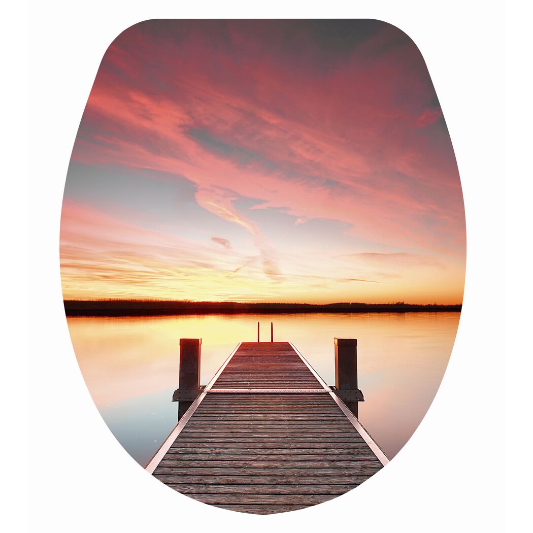 WC-Sitz 'Bridge Sunset' mit Absenkautomatik Duroplast
