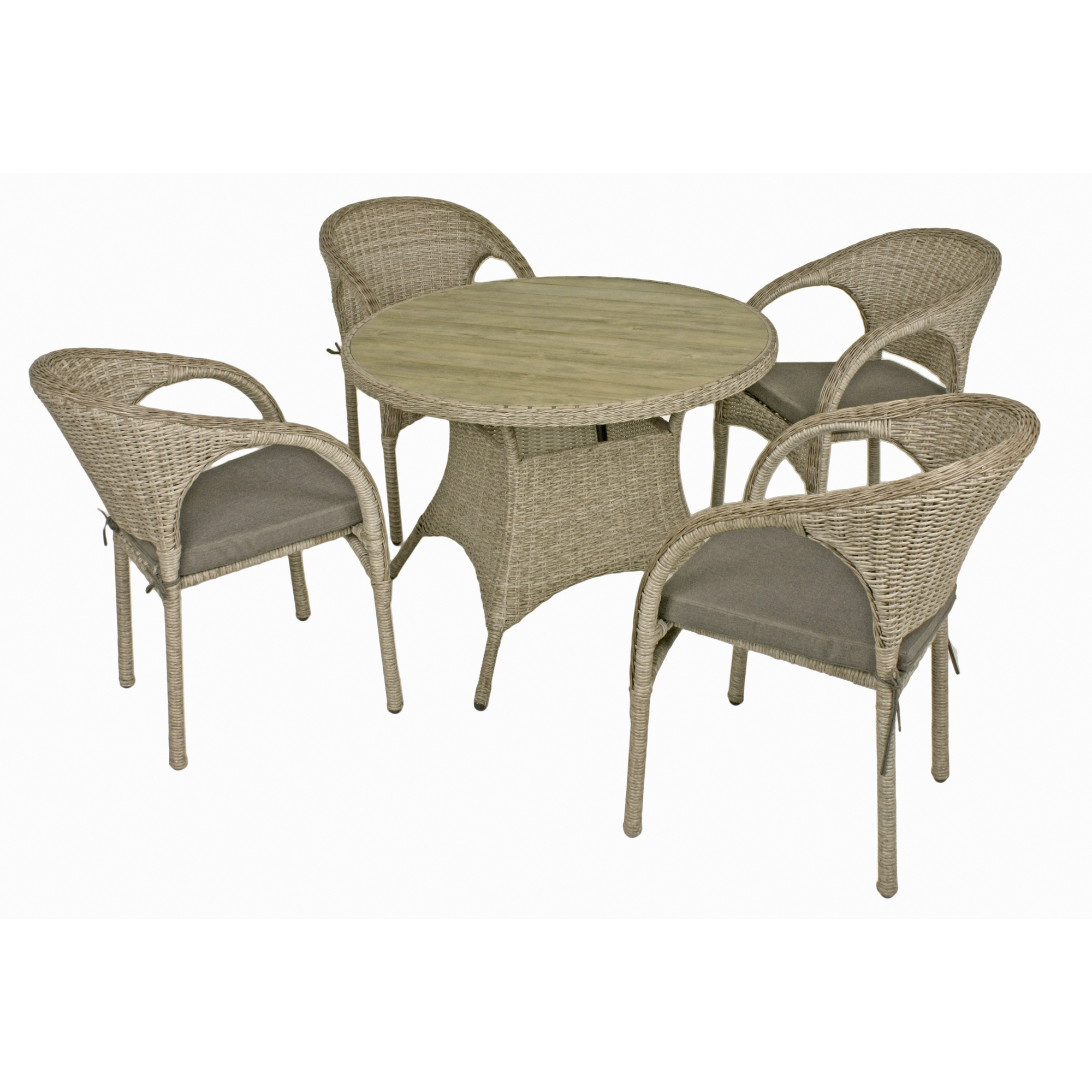 Gartenmöbelset 'Bastia' für 4 Personen Aluminium/Kunststoff