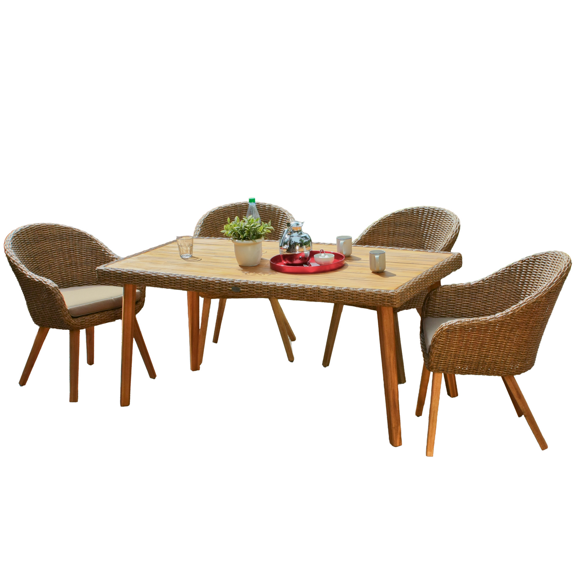 Gartenmöbelset 'Carson' für 4 Personen Akazienholz