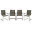 Gartenstuhlset 'Sienna' stapelbar Edelstahl grau 4 Stück