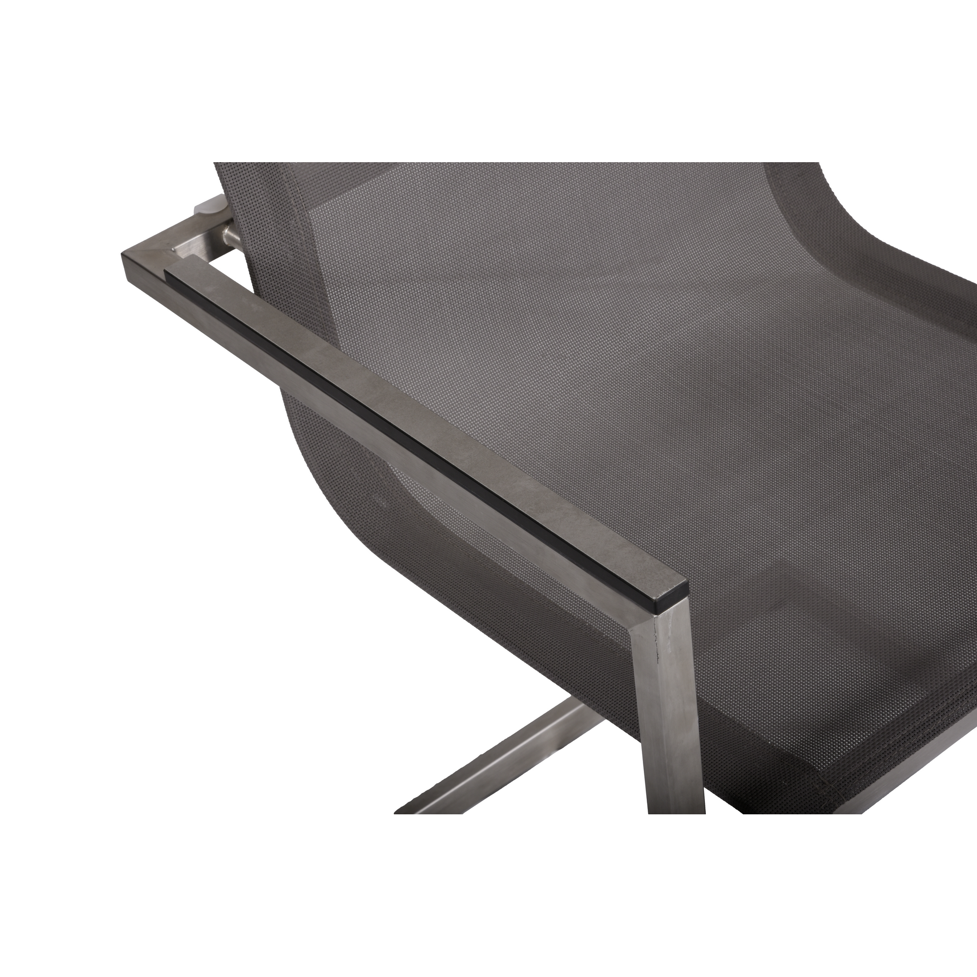 Gartenstuhlset 'Sienna' stapelbar Edelstahl grau 4 Stück