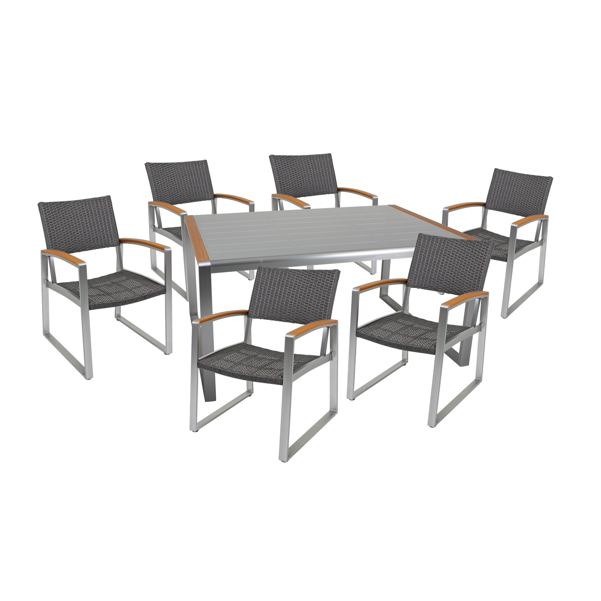 Gartenmöbelset 'Ava' für 6 Personen Aluminium