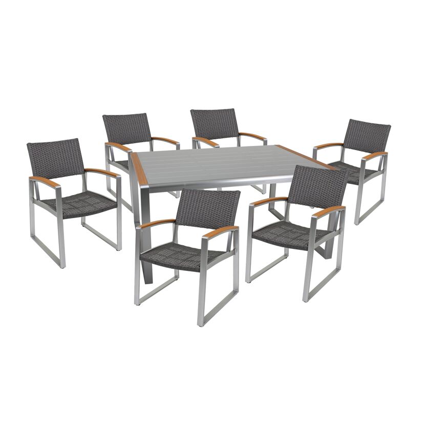 Gartenmöbelset 'Ava' für 6 Personen Aluminium