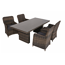 Gartenmöbel-Set 'Bordeaux' braun 7-teilig