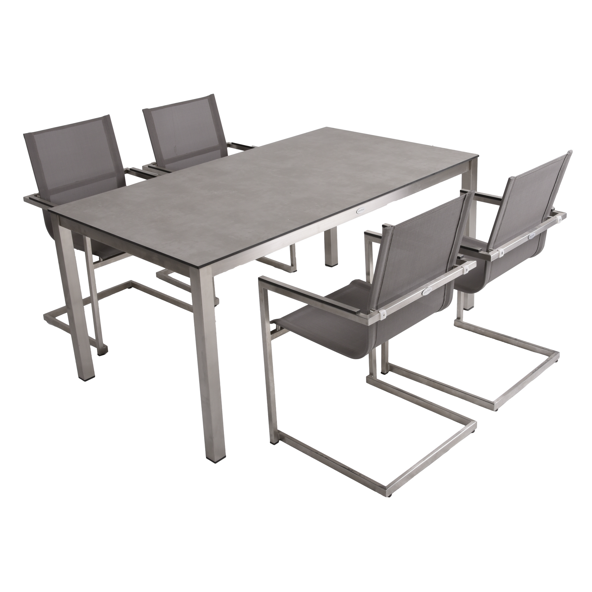 Gartenmöbelset 'Sienna' für 4 Personen Edelstahl