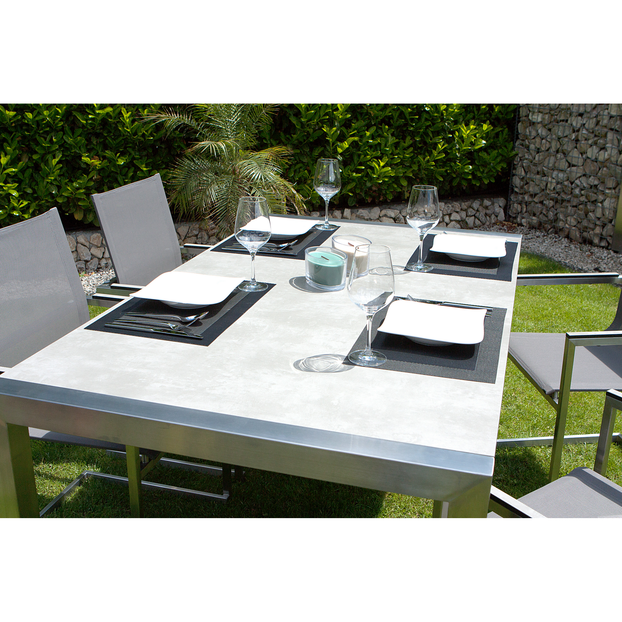 Gartenmöbelset 'Sienna' für 4 Personen Edelstahl