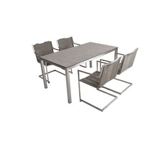 Gartenmöbel-Set 'Sienna' silbern 5-teilig