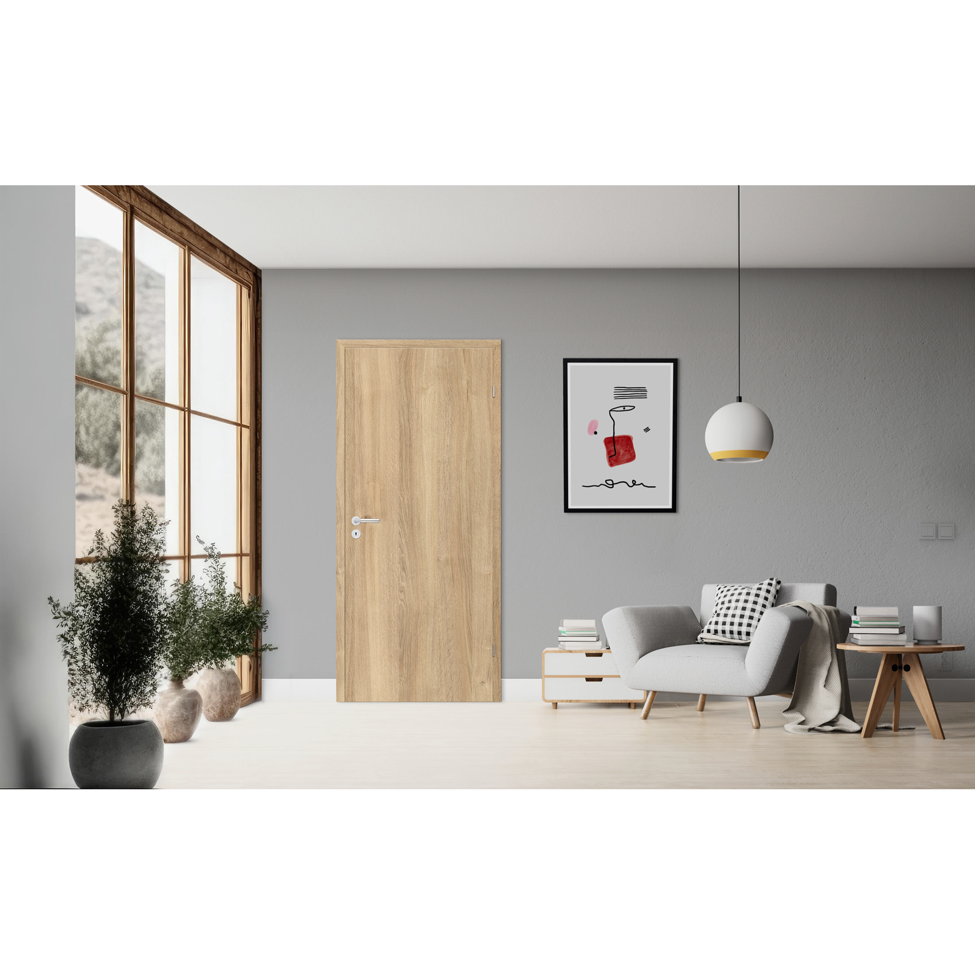 Innentür 'Economy' Eiche Karlstad 86 x 198,5 cm Rechtsanschlag