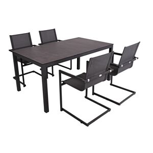 Gartenmöbel-Set 'Sophia' schwarz 5-teilig
