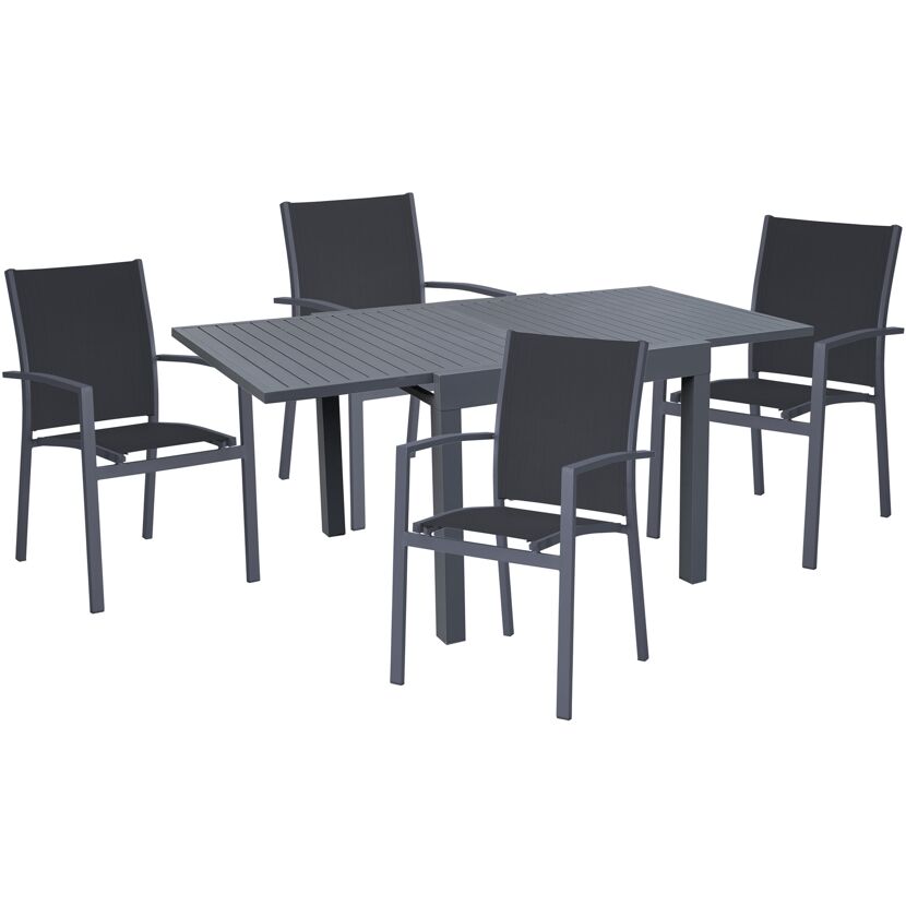 Gartenmöbelset 'Elena' für 4 Personen Aluminium