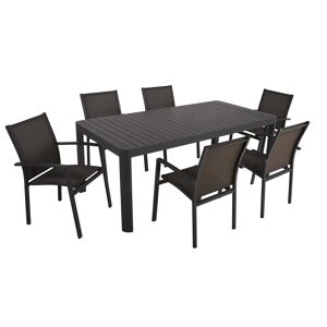 Gartenmöbel-Set 'Amira' anthrazit 7-teilig