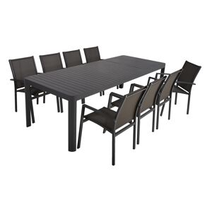 Gartenmöbel-Set 'Amira' anthrazit 9-teilig