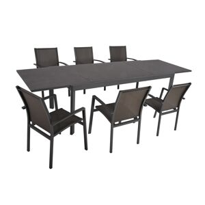 Gartenmöbel-Set 'Nerea' anthrazit 7-teilig