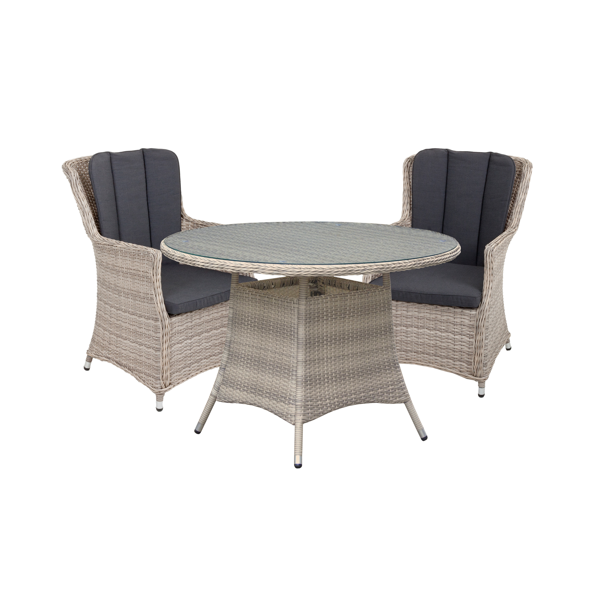 Gartenmöbelset 'Dijon' für 2 Personen Kunststoff/Polyethylen