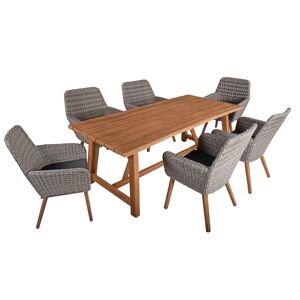 Gartenmöbelset 'Oakland' für 6 Personen Akazienholz