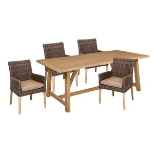 Gartenmöbel-Set 'Oakland' braun 5-teilig