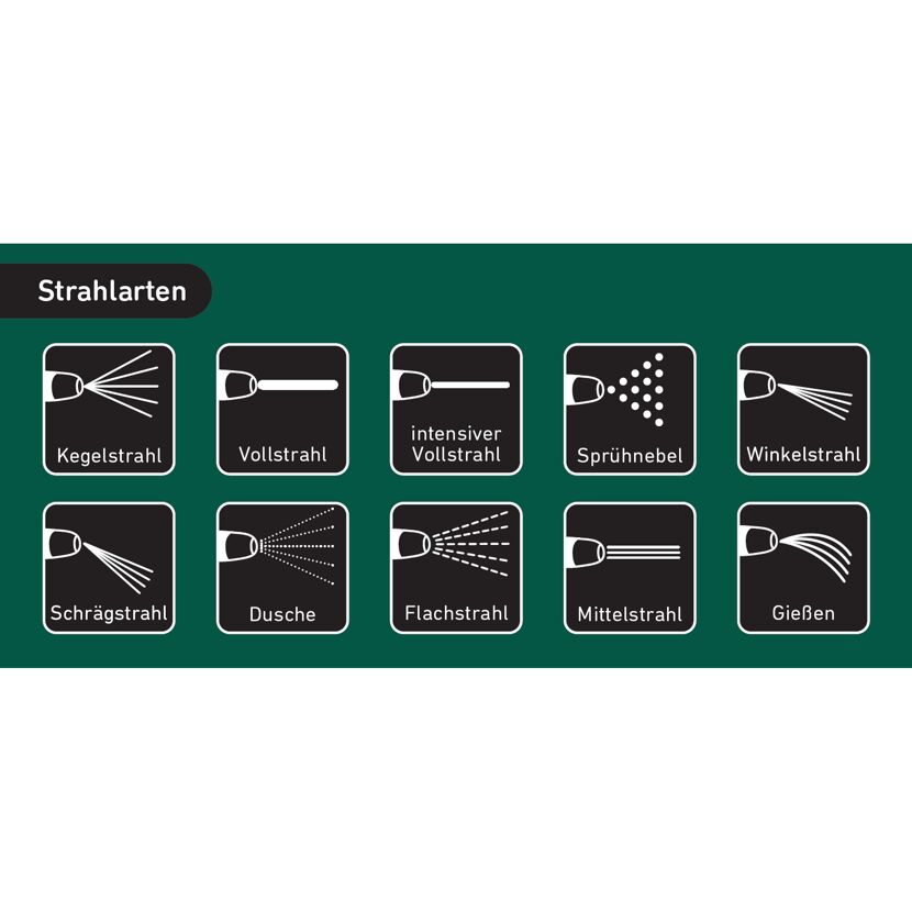 Flex-Gartenschlauch mit Multifunktionsbrause 10-30 m
