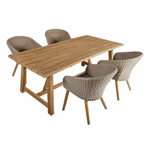 Gartenmöbel-Set 'Oakland' braun 5-teilig