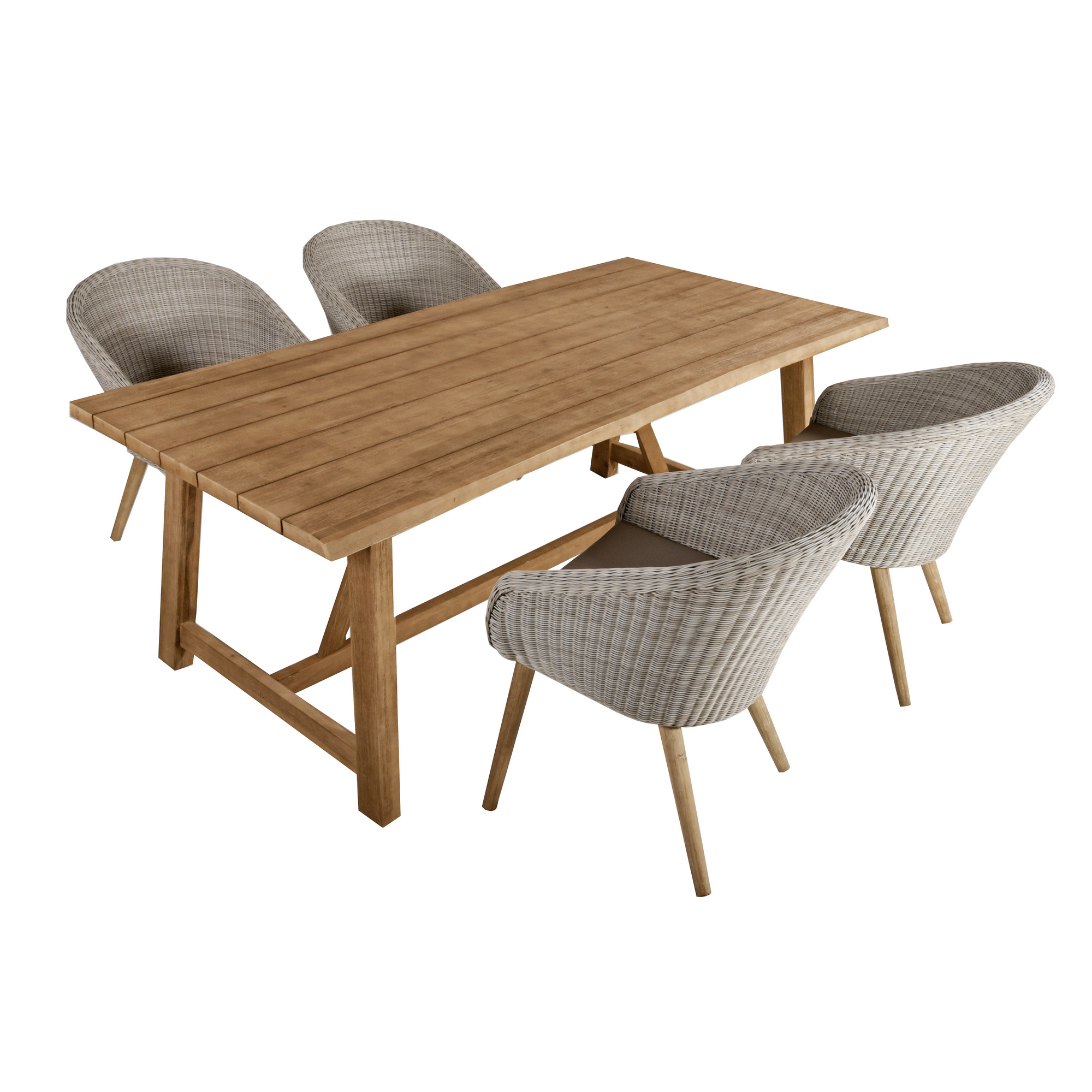 Gartenmöbelset 'Oakland' für 4 Personen Akazienholz