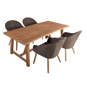Gartenmöbel-Set 'Oakland' braun 5-teilig