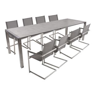 Gartenmöbelset 'Sienna' für 8 Personen Edelstahl
