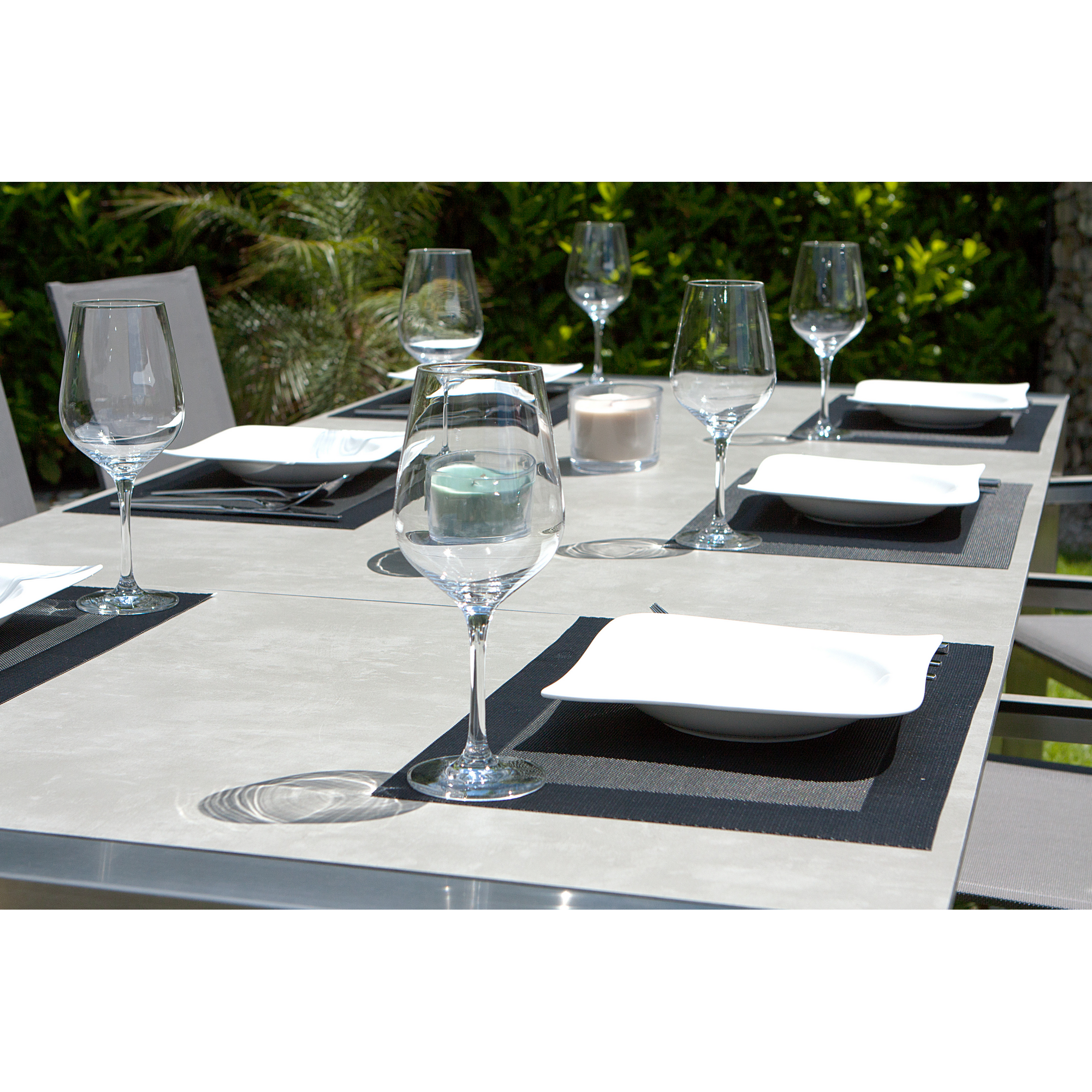 Gartenmöbelset 'Sienna' für 8 Personen Edelstahl
