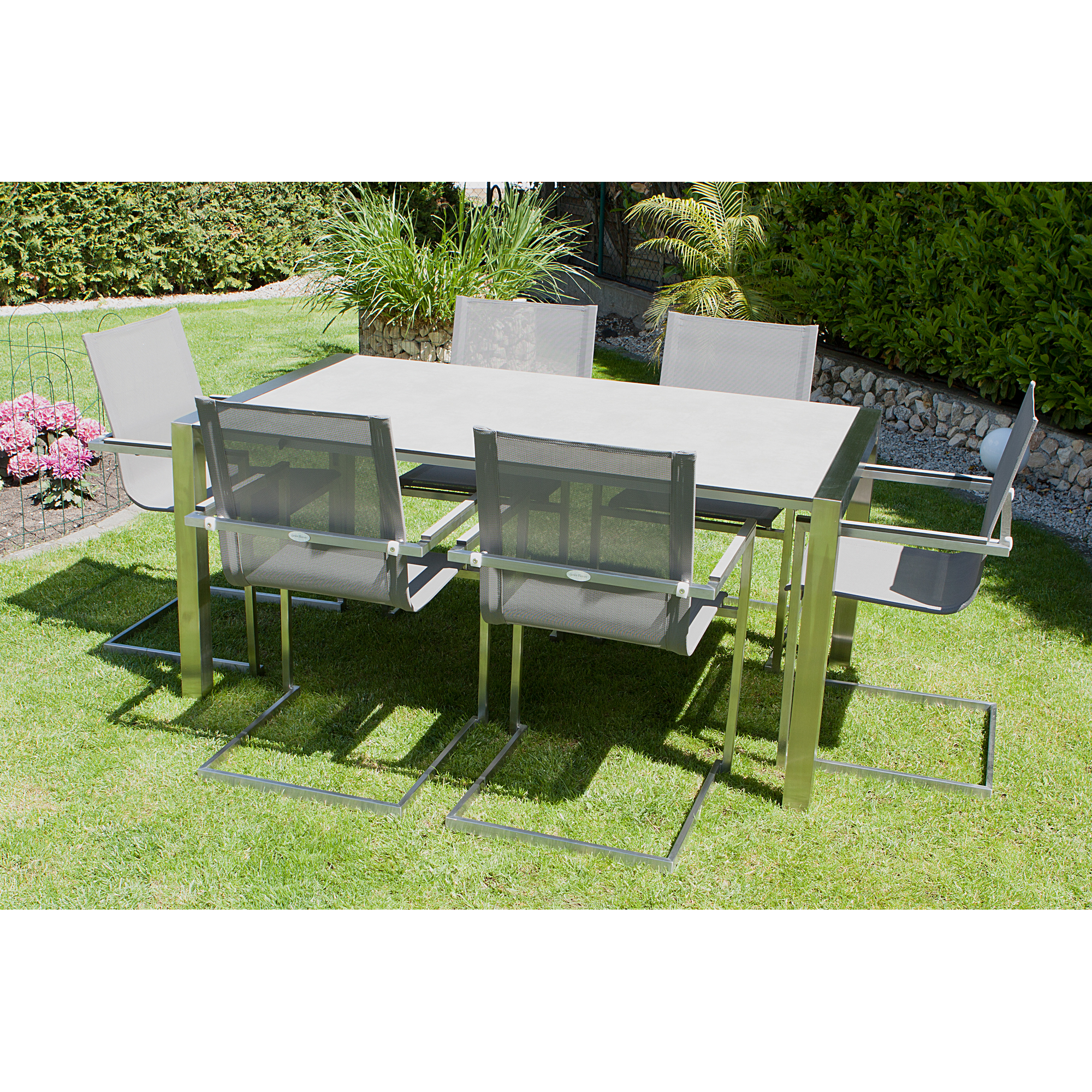 Gartenmöbelset 'Sienna' für 8 Personen Edelstahl